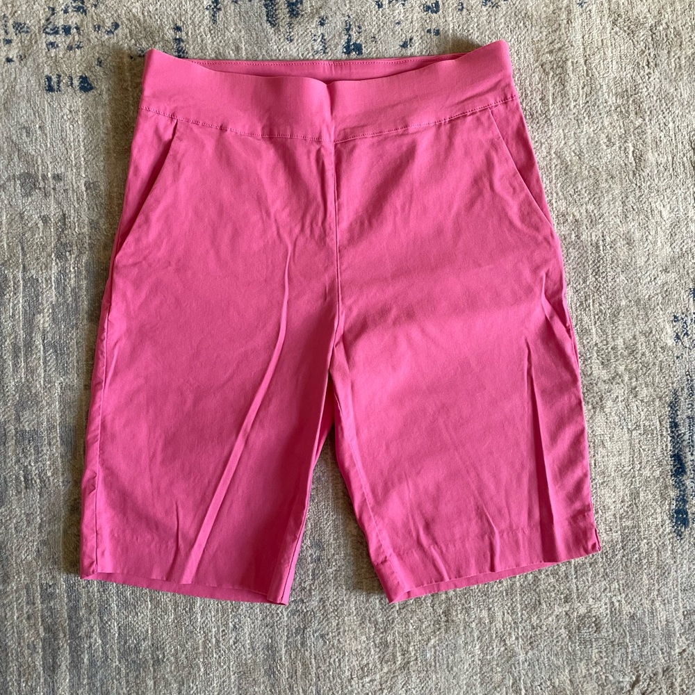 HDE Chino Shorts for Women 4" Inseam Elastic High Waisted Casual Summer Shorts